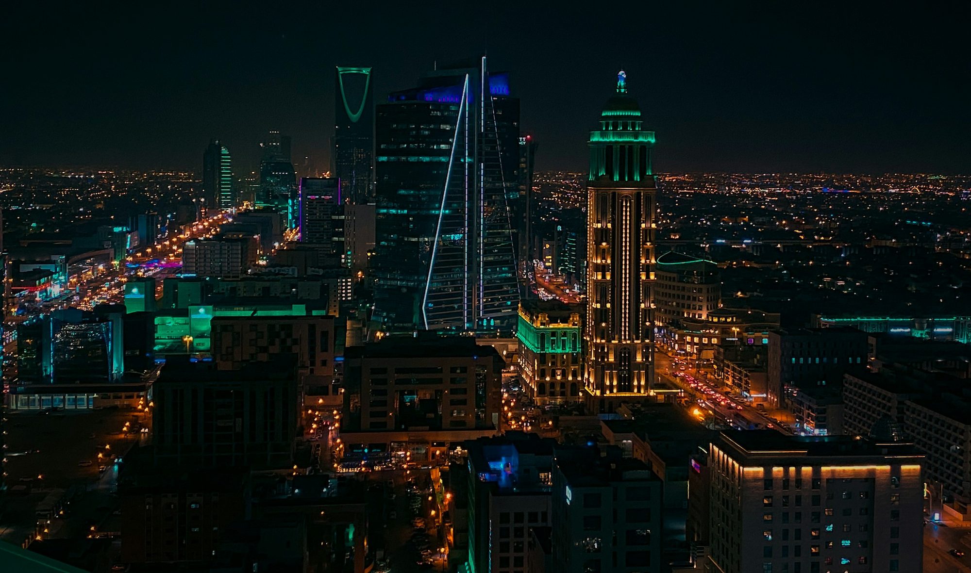 Riyadh skyline at night